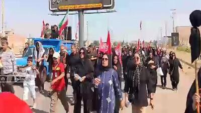  پیاده روی اربعینی دلدادگان حسینی گلستان + فیلم