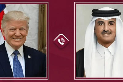  رایزنی ترامپ با امیر قطر درباره ایران