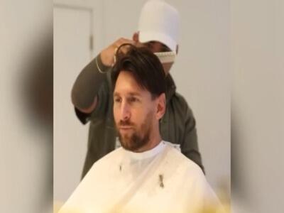 مدل موی جدید لیونل مسی با آرایشگر اختصاصی