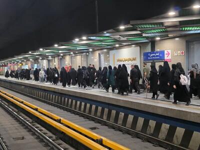  جابجایی بیش از  ۷۱۶ هزار مسافر با مترو در مراسم جاماندگان اربعین