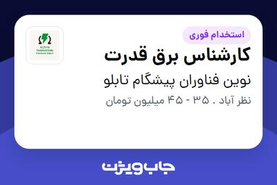 استخدام کارشناس برق قدرت در نوین فناوران پیشگام تابلو