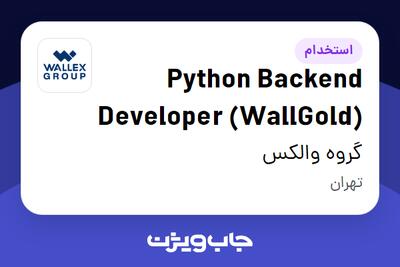 استخدام Python Backend Developer (WallGold) در گروه والکس