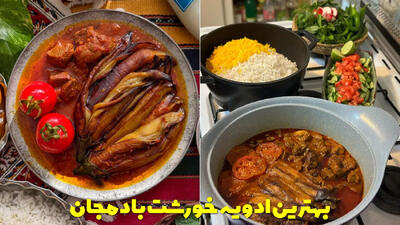 طرز تهیه خورشت بادمجان با مرغ و گوشت / بهترین ادویه خورشت بادمجان چیست؟
