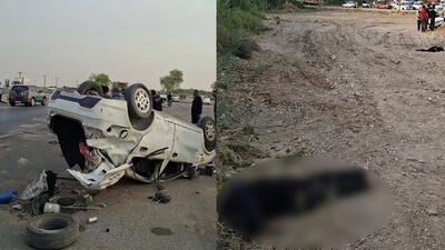 مرگ تلخ یک زن و کودک 3 ساله در تصادف ساینا با پژو در اهواز
