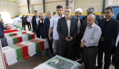 حضور وزیر بهداشت در معراج شهدای لامرد؛ ادای احترام به ۲۱ شهید جنایت موشکی