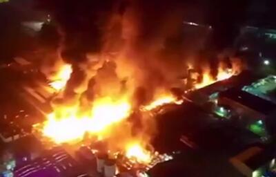  آتش‌سوزی گسترده در کارخانه پلاستیک شیلی