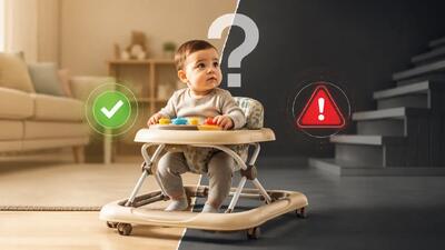  از چند ماهگی بچه را در روروک بگذاریم؟ آیا روروک برای بچه ضرر دارد؟