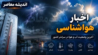 احتمال وزش باد شدید و رعد و برق در برخی نقاط کشور طی روزهای آتی | اندیشه قرن