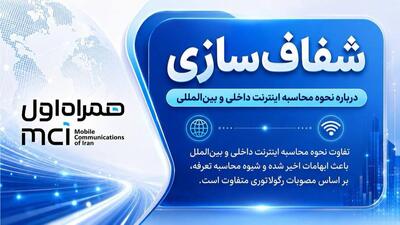 شفافسازی درباره نحوه محاسبه اینترنت داخلی و بینالمللی