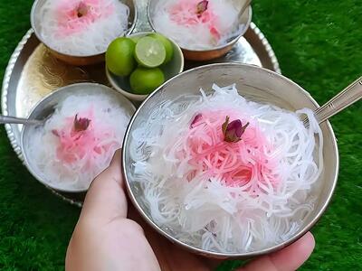  طرز تهیه فالوده شیرازی بدون رشته آماده؛ مثل بازاری