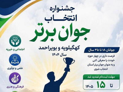 ثبتنام جشنواره انتخاب جوان برتر کهگیلویه و بویراحمد آغاز شد | انصاف نیوز
