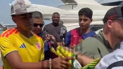  استقبال از قهرمان جهان؛ یامال با پیراهن کلمبیا در تعطیلات
