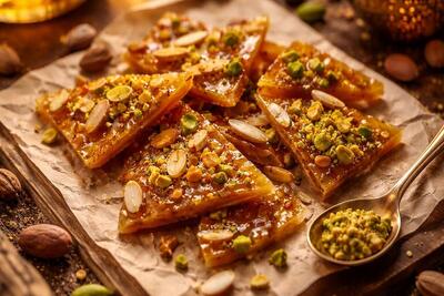  آموزش شیرینی پزی / طرز تهیه سوهان عسلی بدون شکر خانگی