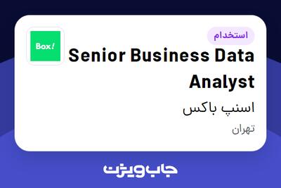 استخدام Senior Business Data Analyst در اسنپ باکس