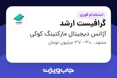  استخدام گرافیست ارشد در آژانس دیجیتال مارکتینگ کوکی