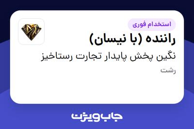  استخدام راننده (با نیسان) - آقا در نگین پخش پایدار تجارت رستاخیز