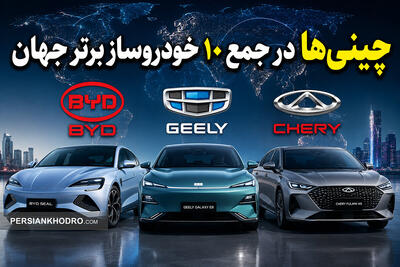  ۳ خودروساز چینی برای نخستین بار وارد جمع ۱۰ غول خودروسازی جهان شدند