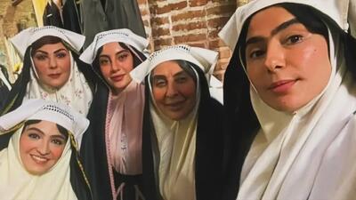  تصاویر تازه از بازیگران زن بامداد خمار در پشت صحنه