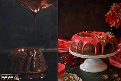 طرز تهیه کیک شکلاتی کافه ای به همراه سس گاناش