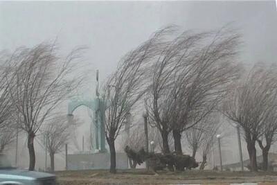  باد شدید در راه تهران