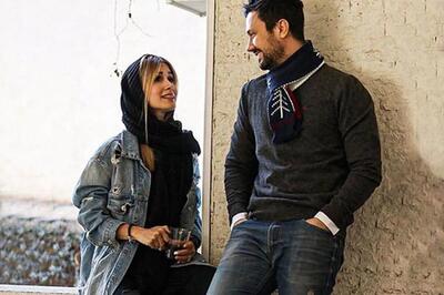 عکس عاشقانه شاهرخ استخری و همسرش