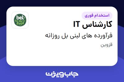  استخدام کارشناس IT در فرآورده های لبنی بل روزانه
