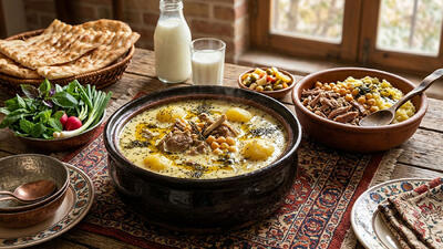  طرز تهیه آبگوشت دوغ‌ دار اراکی؛ طعمی اصیل از دل آشپزی سنتی ایران