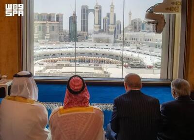  تصاویر| نماز بن‌سلمان، اردوغان و شهباز شریف در مکه