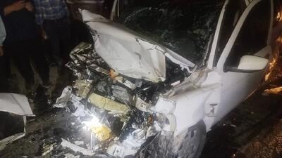  ۷ کشته و مصدوم در تصادف مرگبار پژو پارس و ساینا در محور ورزنه–اژیه