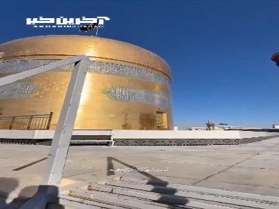 سیاه پوش شدن ایوان های حرم مطهر رضوی بمناسبت ایام پایانی ماه صفر و شهادت حضرت رضا(ع)