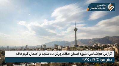  پیش‌بینی آب‌وهوای اصفهان امروز شنبه ۱۷ مرداد | هوایی صاف تا کمی ابری با وزش باد؛ گرمای ۳۷ درجه‌ای برای مرکز استان / هشدار زرد هواشناسی برای وزش باد شدید و گردوخاک در شرق و شمال استان؛ دمای اصفهان تا پایان مرداد فراتر از نرمال باقی می‌ماند