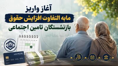  آغاز واریز مابه‌التفاوت افزایش حقوق بازنشستگان تأمین اجتماعی