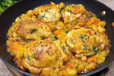  طرز تهیه یک غذای اعیانی با ران مرغ/ فیلم