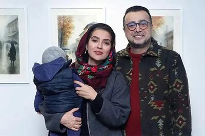  عکس شاد سپند امیرسلیمانی در کنار پسرش