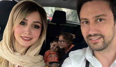  قاب عاشقانه شاهرخ استخری و همسرش بعد از شایعات جدایی