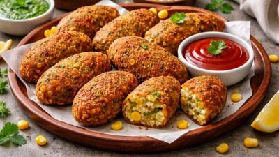  کوکوی سیب زمینی و ذرت؛ خوشمزه، طلایی و آماده در چند دقیقه!