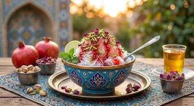 طرز تهیه رشته فالوده ترد و شیشه ای در خانه بدون ماسوره و چرخ گوشت