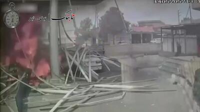  لحظه انفجار جایگاه گاز در بزرگراه همدان کرمانشاه+ ویدیو