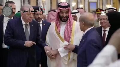 زبان بدن بنسلمان، اردوغان و شریف بعد از امضای یک توافق جنجالی+ ویدیو