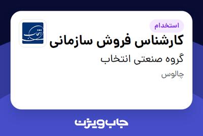  استخدام کارشناس فروش سازمانی - آقا در گروه صنعتی انتخاب