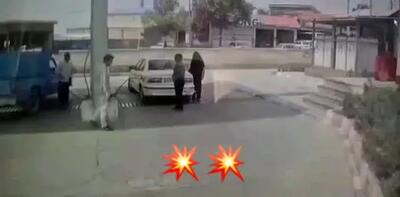  لحظه انفجار در جایگاه CNG صحنه در دوربین مداربسته در شهرستان صحنه/ ویدئو