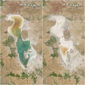 دریاچه ارومیه این بار لبخند میزند! + عکس