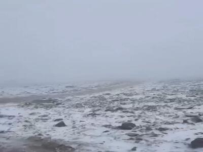  بارش برف تابستانی، امروز در قله دماوند