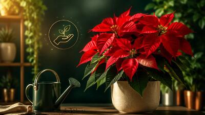 آموزش نگهداری گیاه ستاره سرخ از نور و آبیاری تا کوددهی اصولی