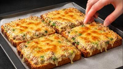 طرز تهیه یک غذای فوری و خوشمزه با نان تست و تن ماهی