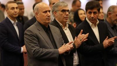 حضور مهدی تاج در مراسم رونمایی از سامانههای فنآورانه فدراسیون فوتبال