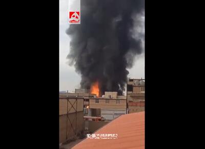 اولین تصاویر از حریق مهیب در کارگاه فندکسازی | ویدئو