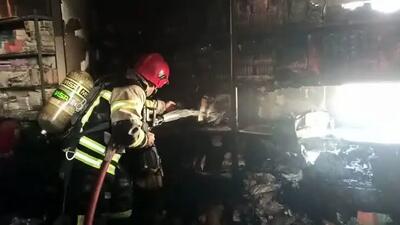  مهار حادثه آتش‌سوزی یک واحد نانوایی در کمربندی شمالی شهر اراک