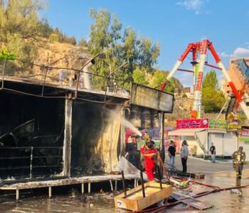  آتش‌سوزی در لوناپارک شیراز مهار شد