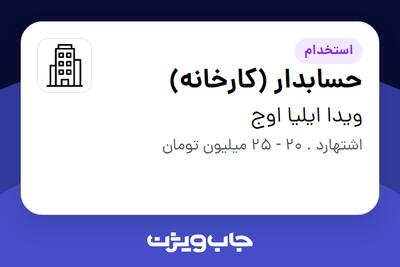  استخدام حسابدار (کارخانه) در ویدا ایلیا اوج